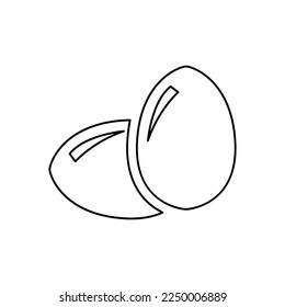 egg icon on a white background, vector illustration