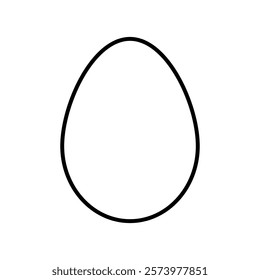 Egg icon on white background. Easter egg flat linear icon. Eps 10