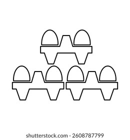 egg icon on white background, vector illustration