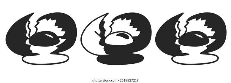Egg icon on white background. Vector logo egg illustration.