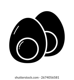 Ei-Symbol auf weißem Hintergrund