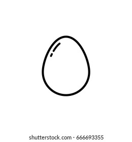 Egg icon, outline design template, vector illustration