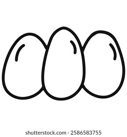 egg icon with outline style
