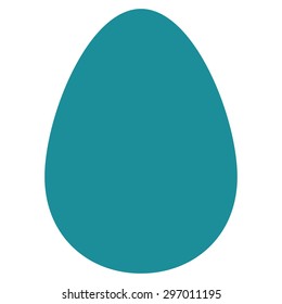 Egg icon from Primitive Set. This isolated flat symbol is drawn with soft blue color on a white background, angles are rounded.