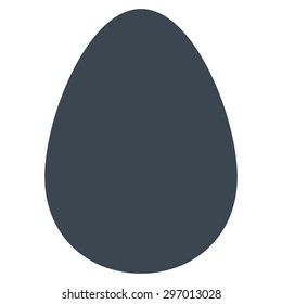 Egg icon from Primitive Set. This isolated flat symbol is drawn with smooth blue color on a white background, angles are rounded.