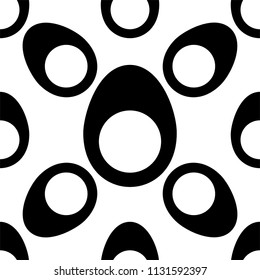 Egg Icon Seamless Pattern, Egg Vector Art Illustration
