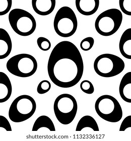 Egg Icon Seamless Pattern, Egg Vector Art Illustration
