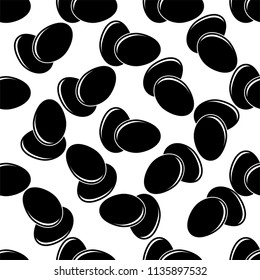 Egg Icon Seamless Pattern, Egg Vector Art Illustration