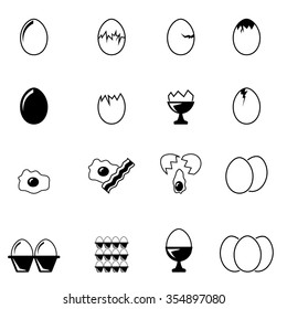 Egg icon set
