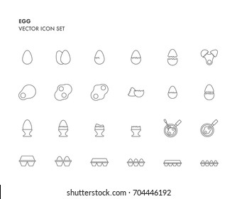 Egg icon set