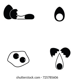egg icon set