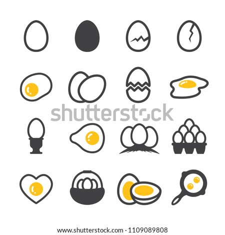 Egg icon set