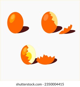 egg icon set. contains whole eggs and cracked eggs. modern, flaticon