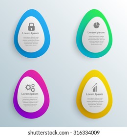 Egg icon. Set eggs. Vector modernegg banners background.