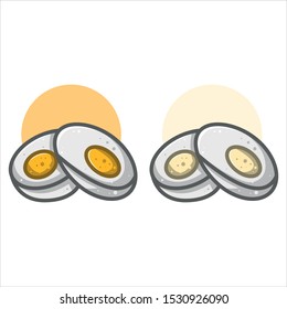 Egg icon set illustration with full color and flat background