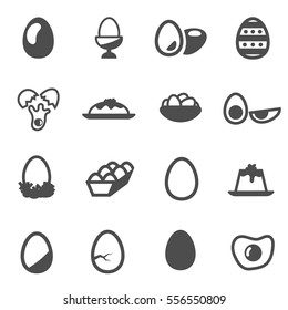 Egg Icon Set Vector