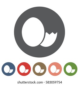 Egg icon set.Vector illustration
