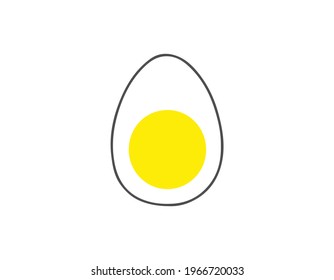 egg icon. Simple filled egg vector icon. On white background.