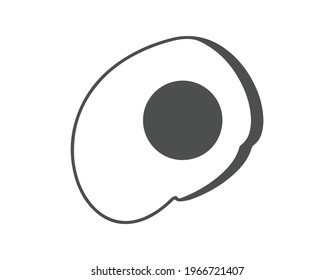 egg icon. Simple filled egg vector icon. On white background. EPS 10