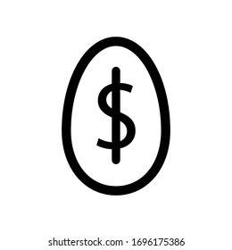 Egg Icon. Simple flat symbol. Perfect Black illustration. Egg Vector.