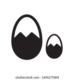Egg Icon. Simple flat symbol. Perfect Black illustration. Egg Vector.