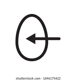 Egg Icon. Simple flat symbol. Perfect Black illustration. Egg Vector.