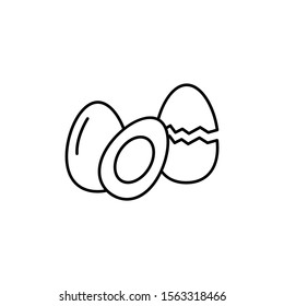 Egg icon. Simple line, outline vector of organic food icons for ui and ux, website or mobile application
