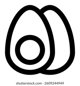 Egg icon with simple and line style