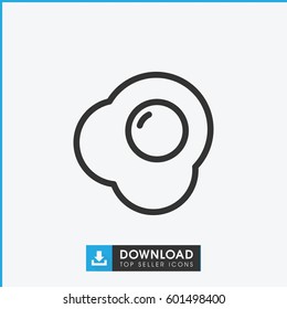 egg icon. simple outline egg vector icon. on white background.
