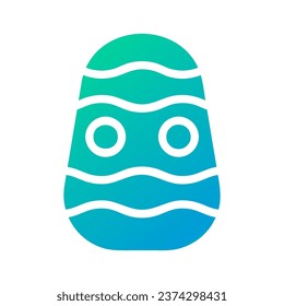 Egg icon solid gradient green blue colour easter illustration vector element and symbol perfect.