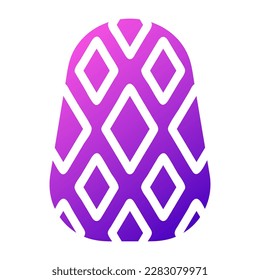 egg icon solid gradient purple pink colour easter illustration vector element and symbol perfect. Icon sign from modern collection for web.
