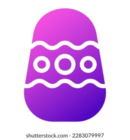 egg icon solid gradient purple pink colour easter illustration vector element and symbol perfect. Icon sign from modern collection for web.
