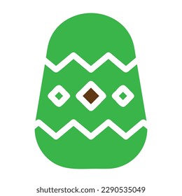 egg icon solid green brown colour easter illustration vector element and symbol perfect. Icon sign from modern collection for web.