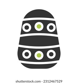 Egg icon solid green grey colour easter illustration vector element and symbol perfect.