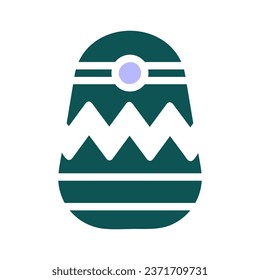 Egg icon solid green purple colour easter illustration vector element and symbol perfect.