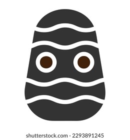 egg icon solid grey brown colour easter illustration vector element and symbol perfect. Icon sign from modern collection for web.
