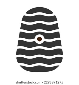 egg icon solid grey brown colour easter illustration vector element and symbol perfect. Icon sign from modern collection for web.