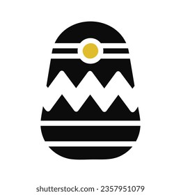 Egg icon solid grey orange colour easter illustration vector element and symbol perfect.