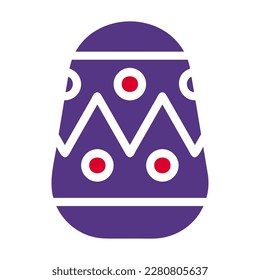 egg icon solid red purple style easter illustration vector element and symbol perfect. Icon sign from modern collection for web.