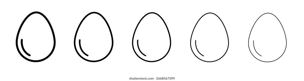Egg icon Symbol concept for web design.simple line vector icon. logo illustration.