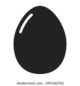 egg icon or symbol in flat style