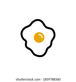Símbolo de icono de huevo vector sobre fondo blanco.