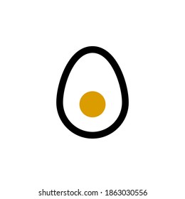 Símbolo de icono de huevo vector sobre fondo blanco.