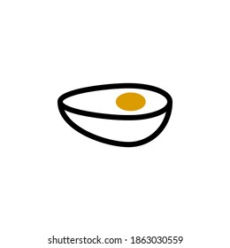 Eiersymbol, Vektorgrafik auf weißem Hintergrund.
