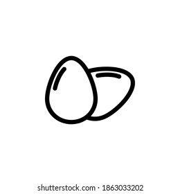 Eiersymbol, Vektorgrafik auf weißem Hintergrund.