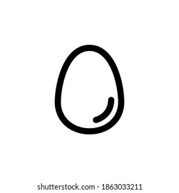 Egg icon symbol vector on white background.