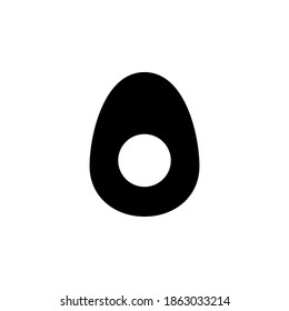 Egg icon symbol vector on white background.