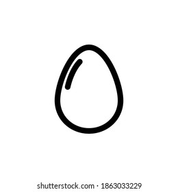 Egg icon symbol vector on white background.