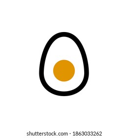 Símbolo de icono de huevo vector sobre fondo blanco.