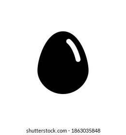 Egg icon symbol vector on white background.